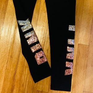 NWT Victoria’s Secret Pink sequin leggings size small
